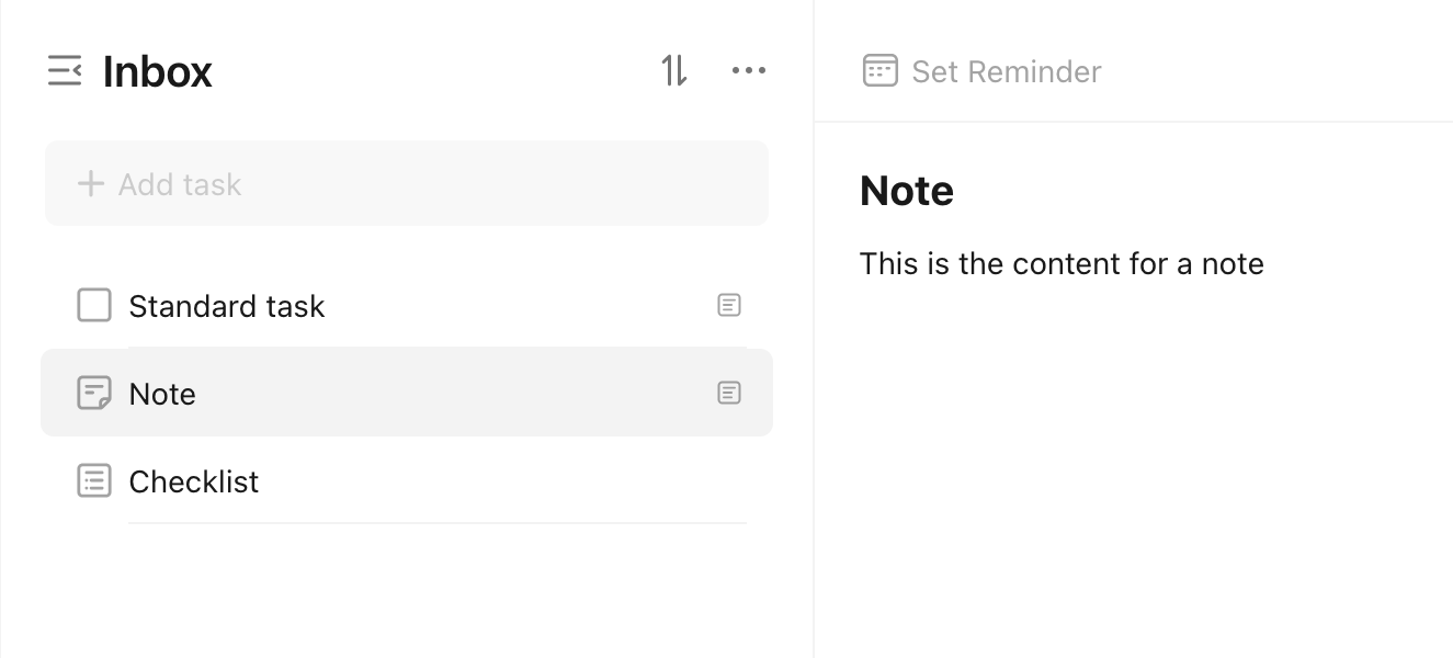 Note example